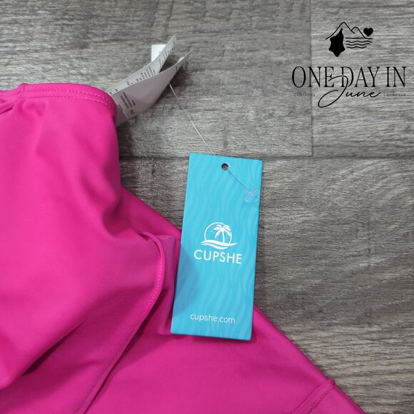 Cupshe One Shoulder Cut Out One Piece Swimsuit Size M - Picture 4 of 7